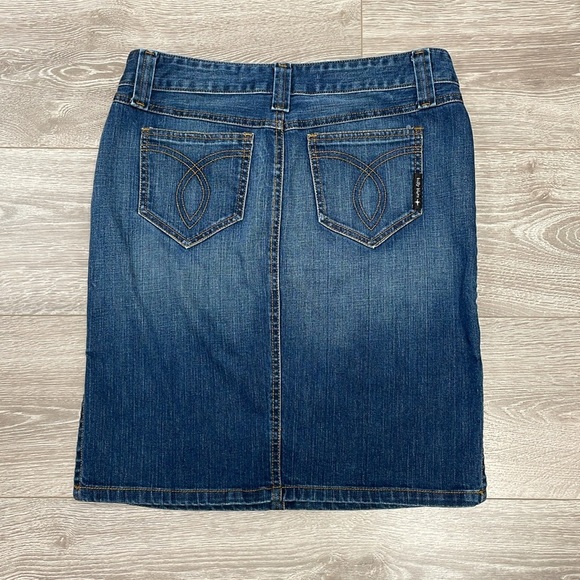 Billy Blues Vintage Denim Jean Skirt Side Slit Pencil 8 - Picture 11 of 11